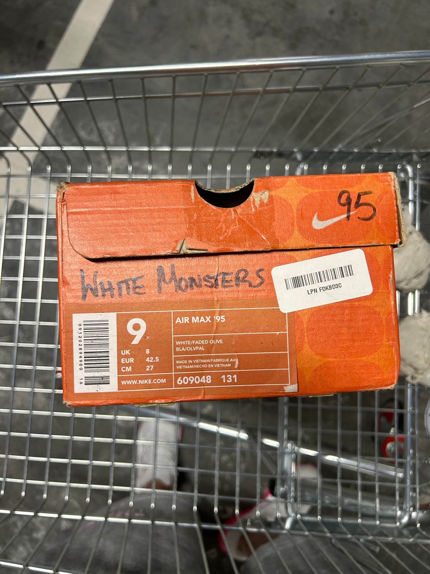 Nike Air Max 95 White Monsters (2001) US9 Mens