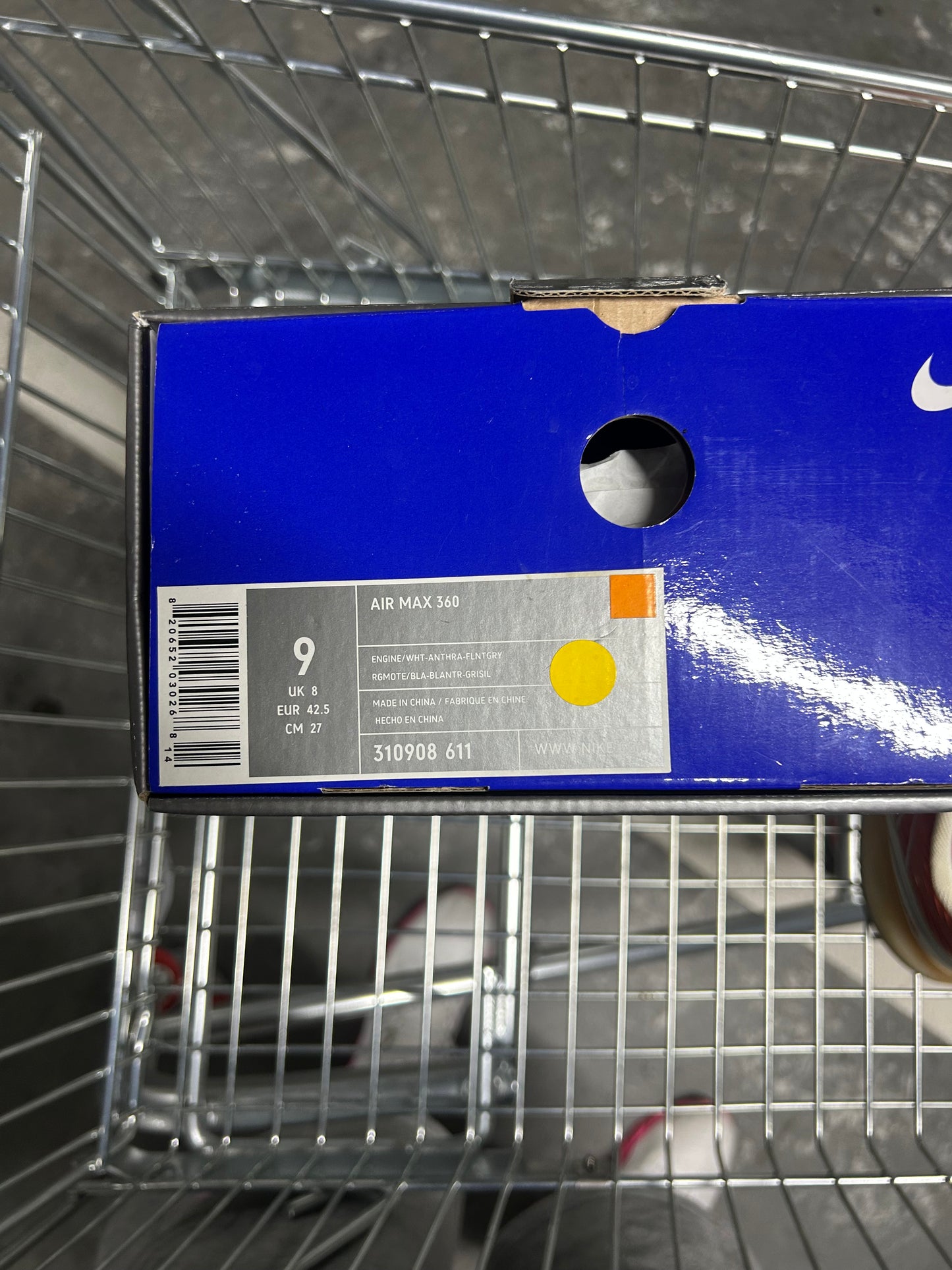 Nike Air Max 360 Engine White Anthra Flint Grey (2005) US9 Men’s