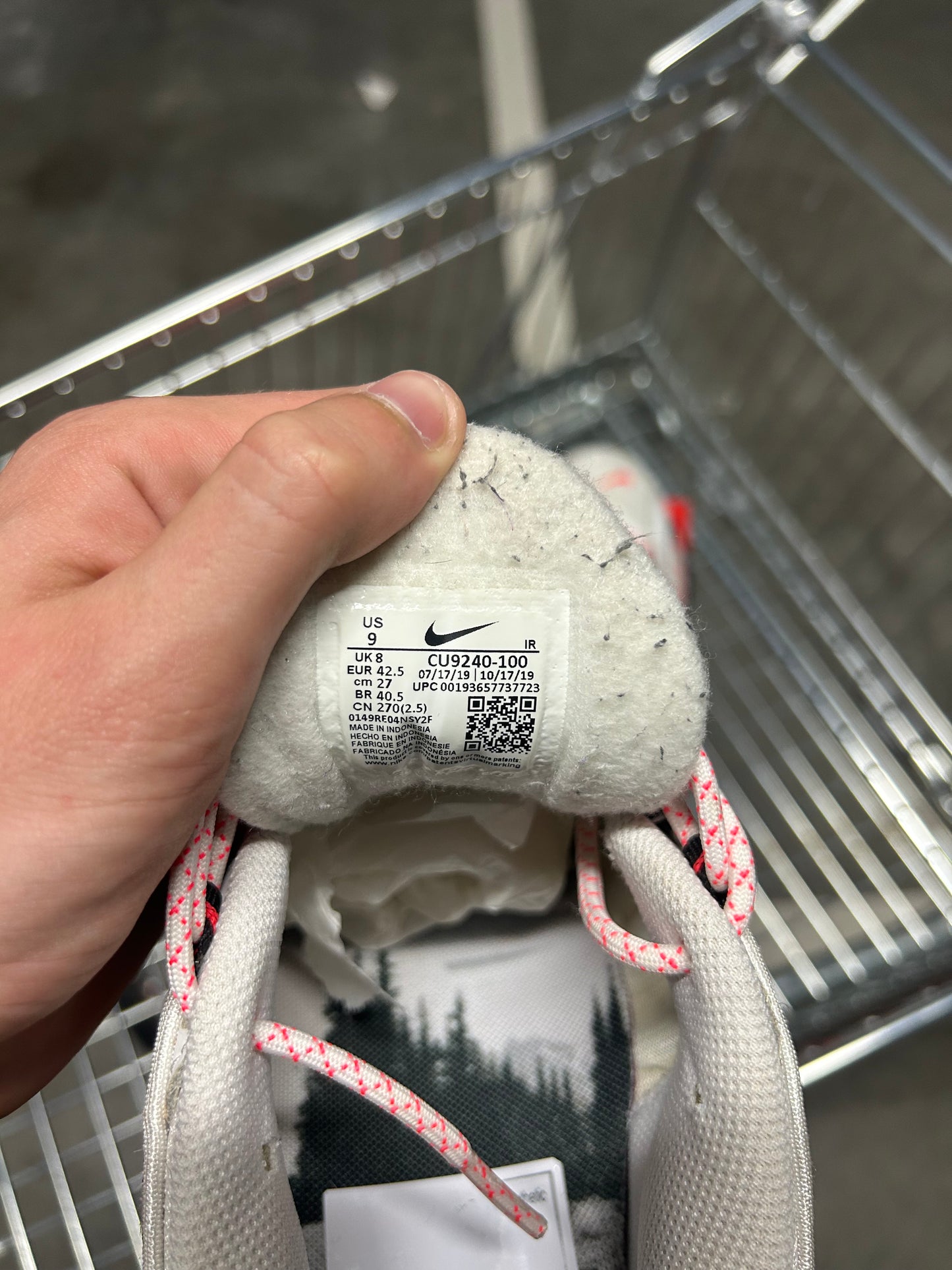 Nike Tailwind 4 White Laser Crimson Men’s US9