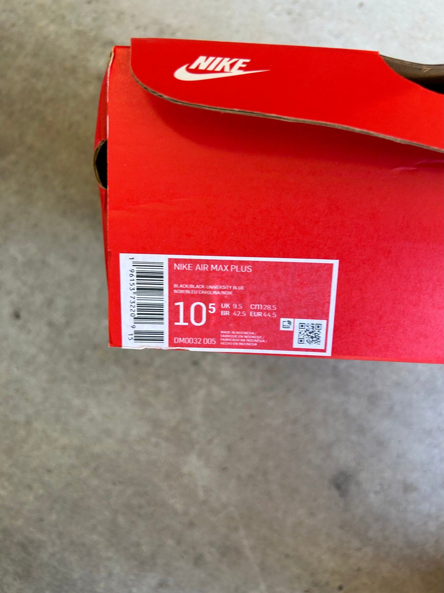 Nike Air Max Plus University Blue Bats US10.5 Men’s