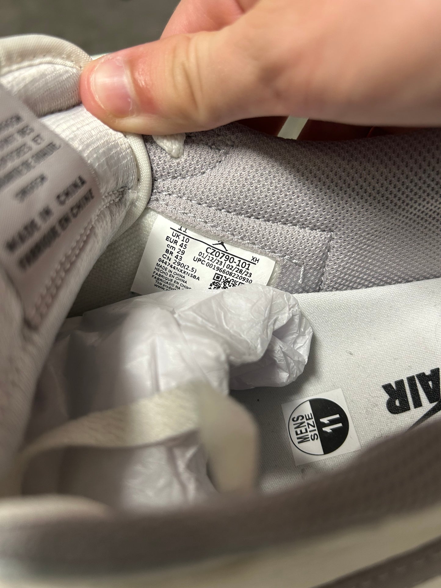 Nike Air Jordan 1 Retro Low OG Atmosphere Grey US11 Men's