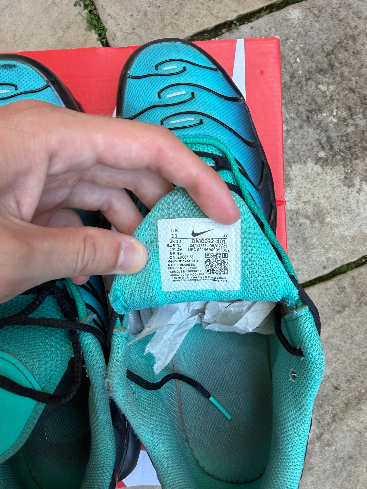 Nike Air Max Plus "Aqua Fade" US11 Men's