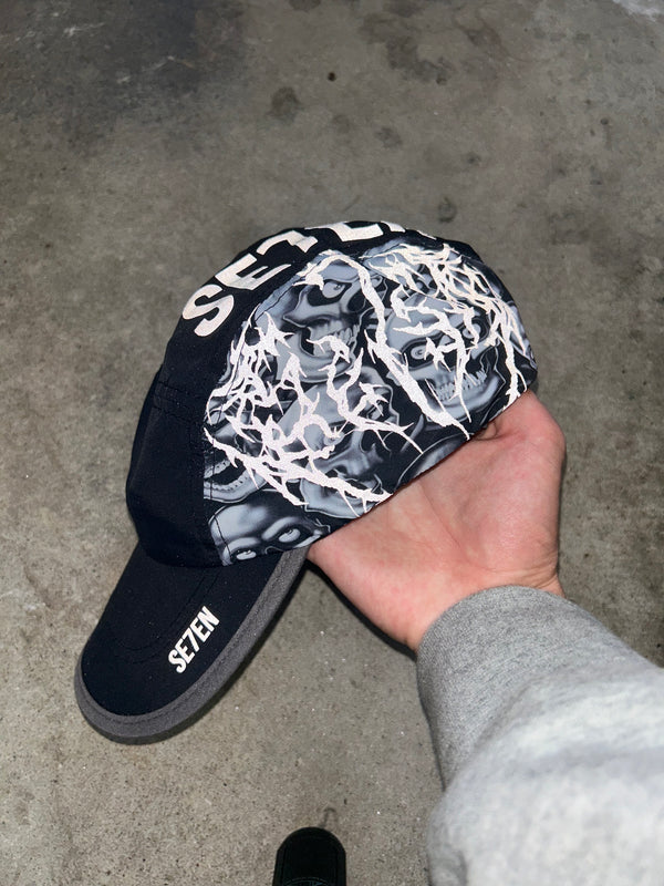 SE7EN Black Skull Hat