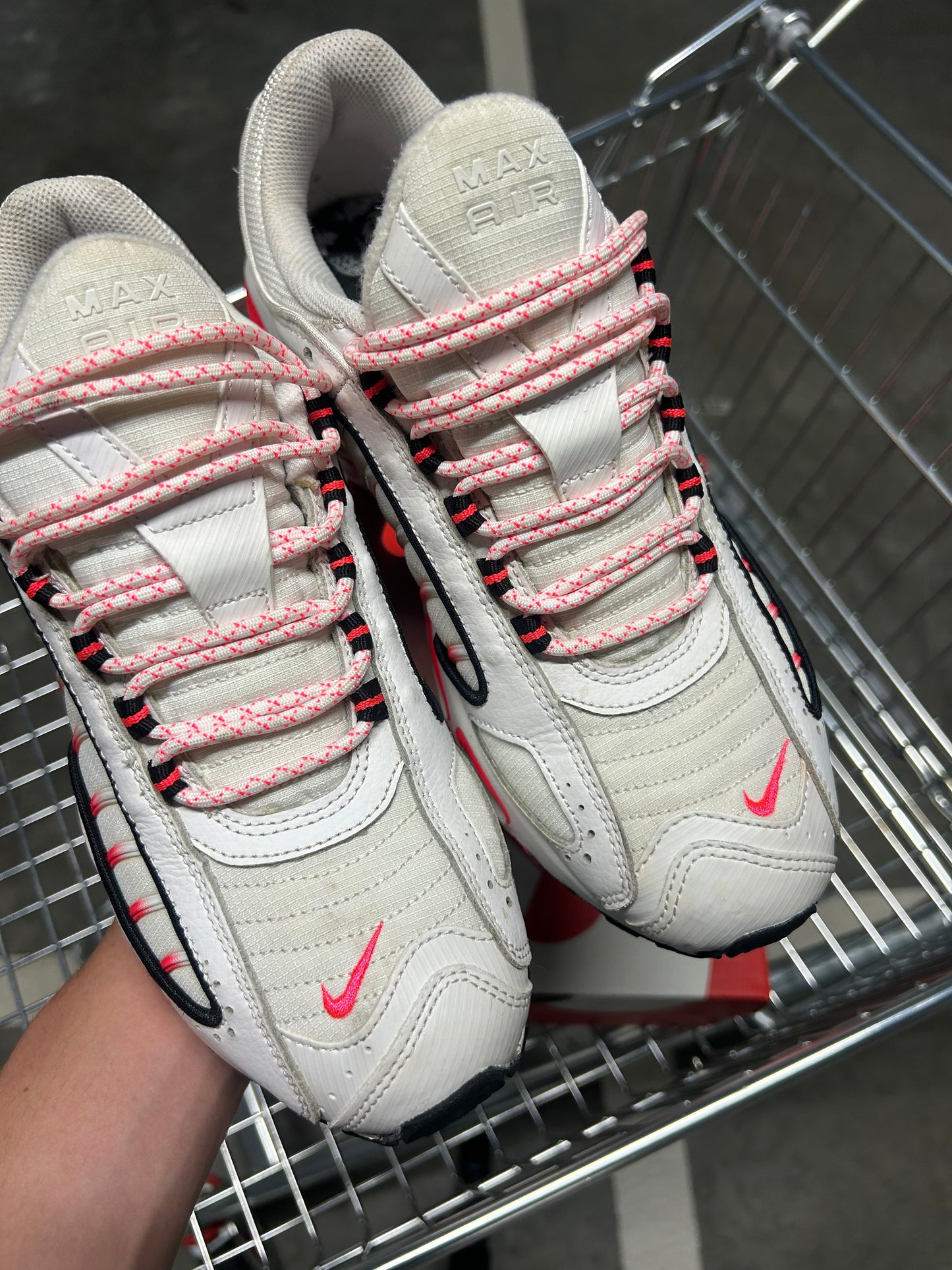 Nike Tailwind 4 White Laser Crimson Men’s US9