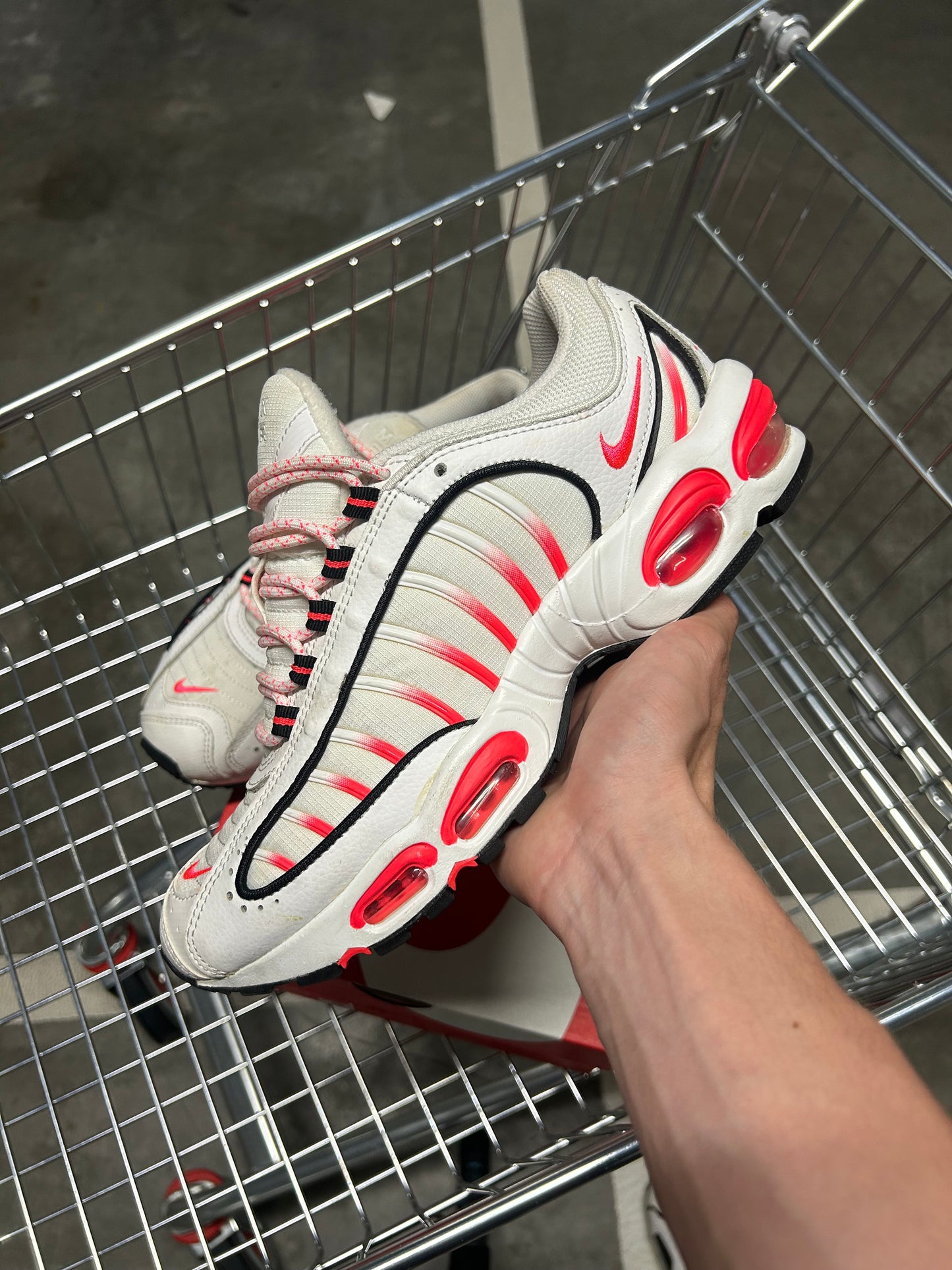 Nike Tailwind 4 White Laser Crimson Men’s US9