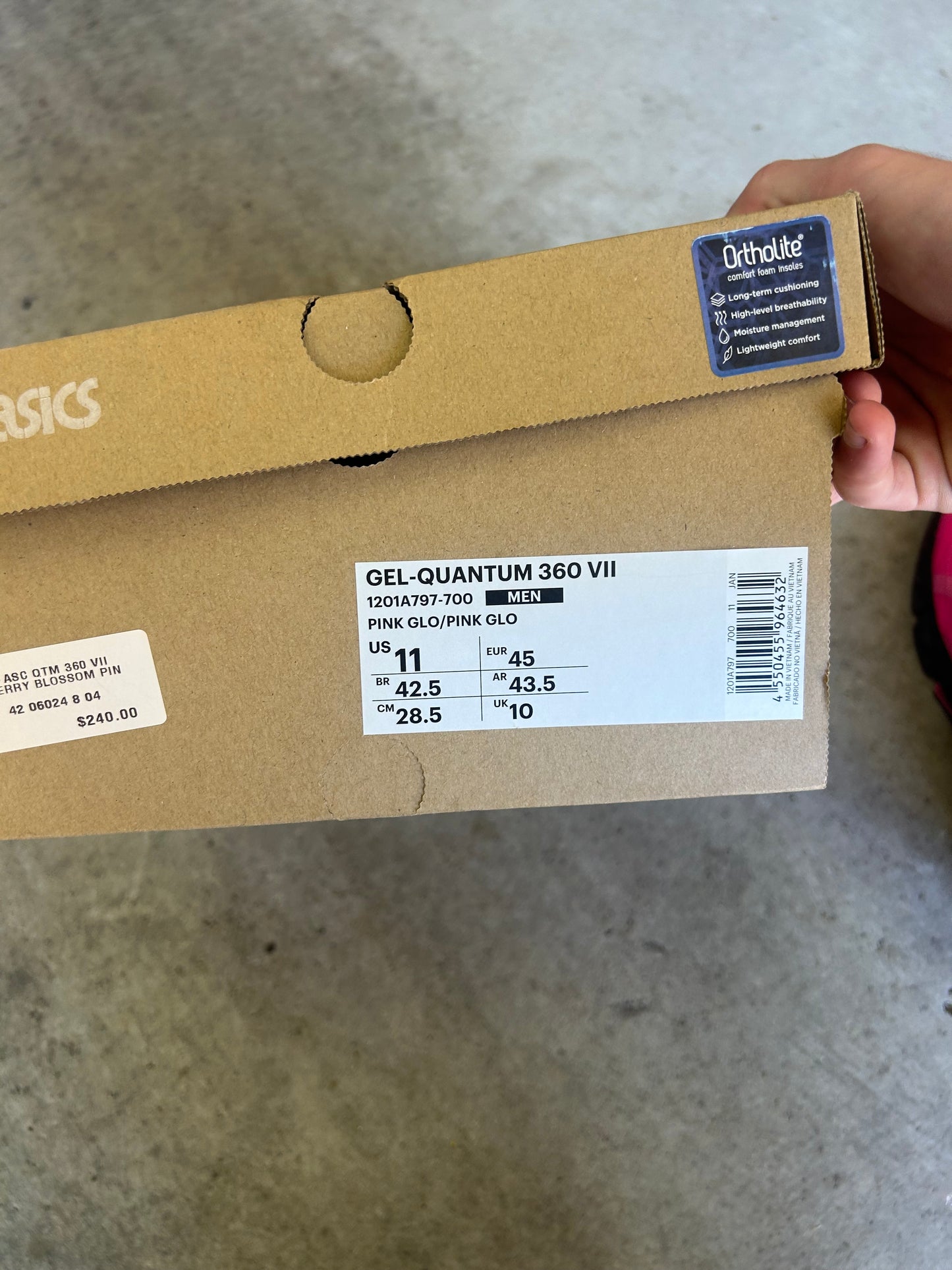 ASICS GEL QUANTUM 360 VII Pink Glo US11 Men’s