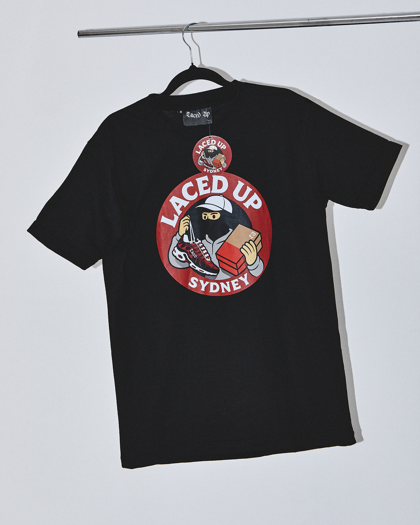 Laced Up Sydney Tee Black