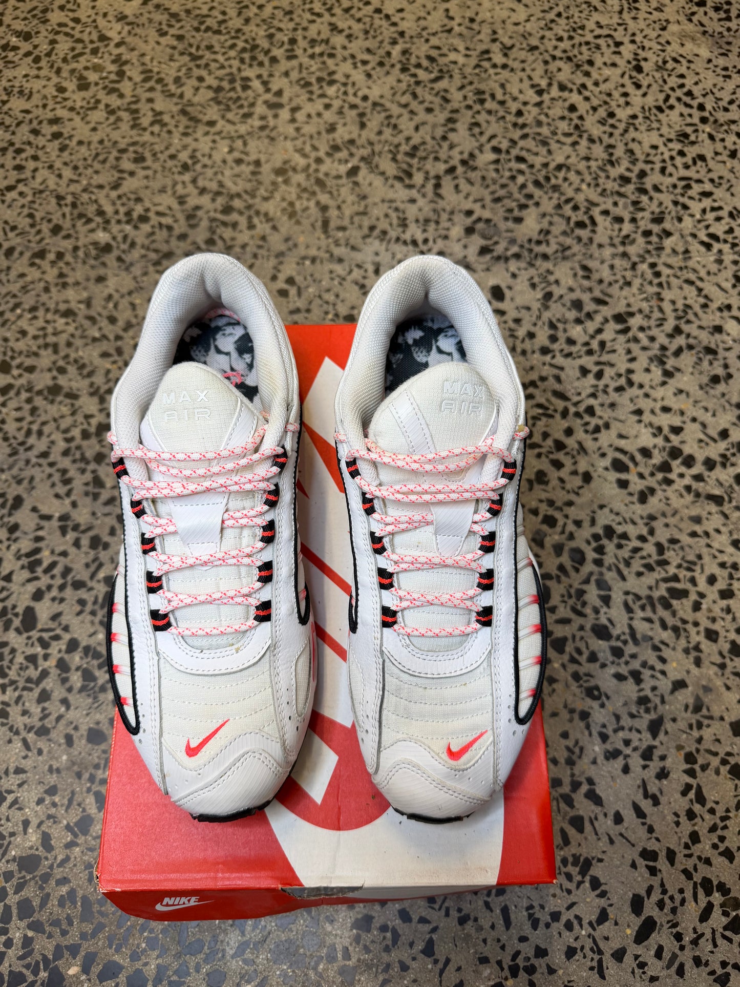 Nike Tailwind 4 White Laser Crimson Men’s US9.5