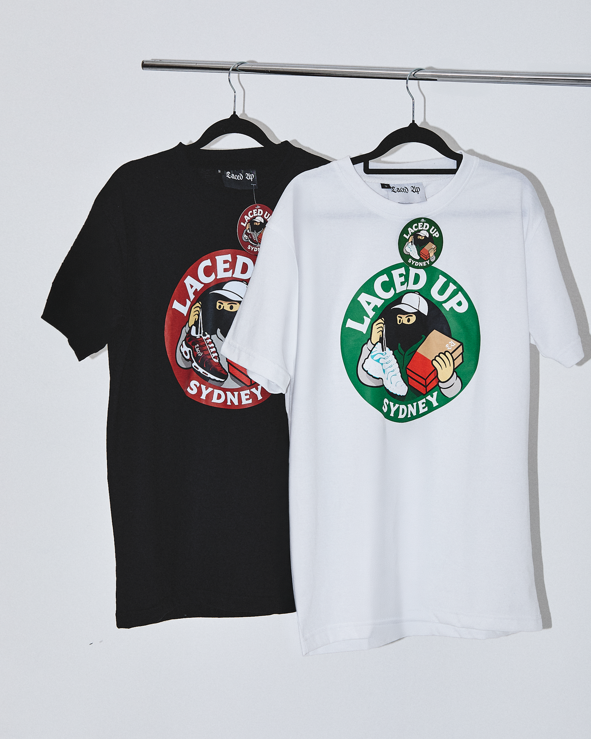 Laced Up Sydney Tee White