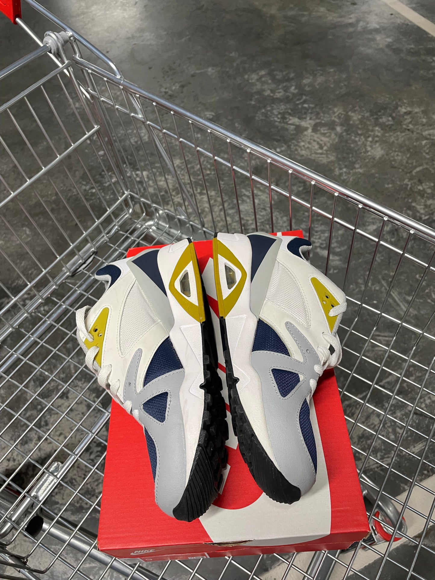 Nike Air Structure Triax 91 White Navy Citron US9 Men’s