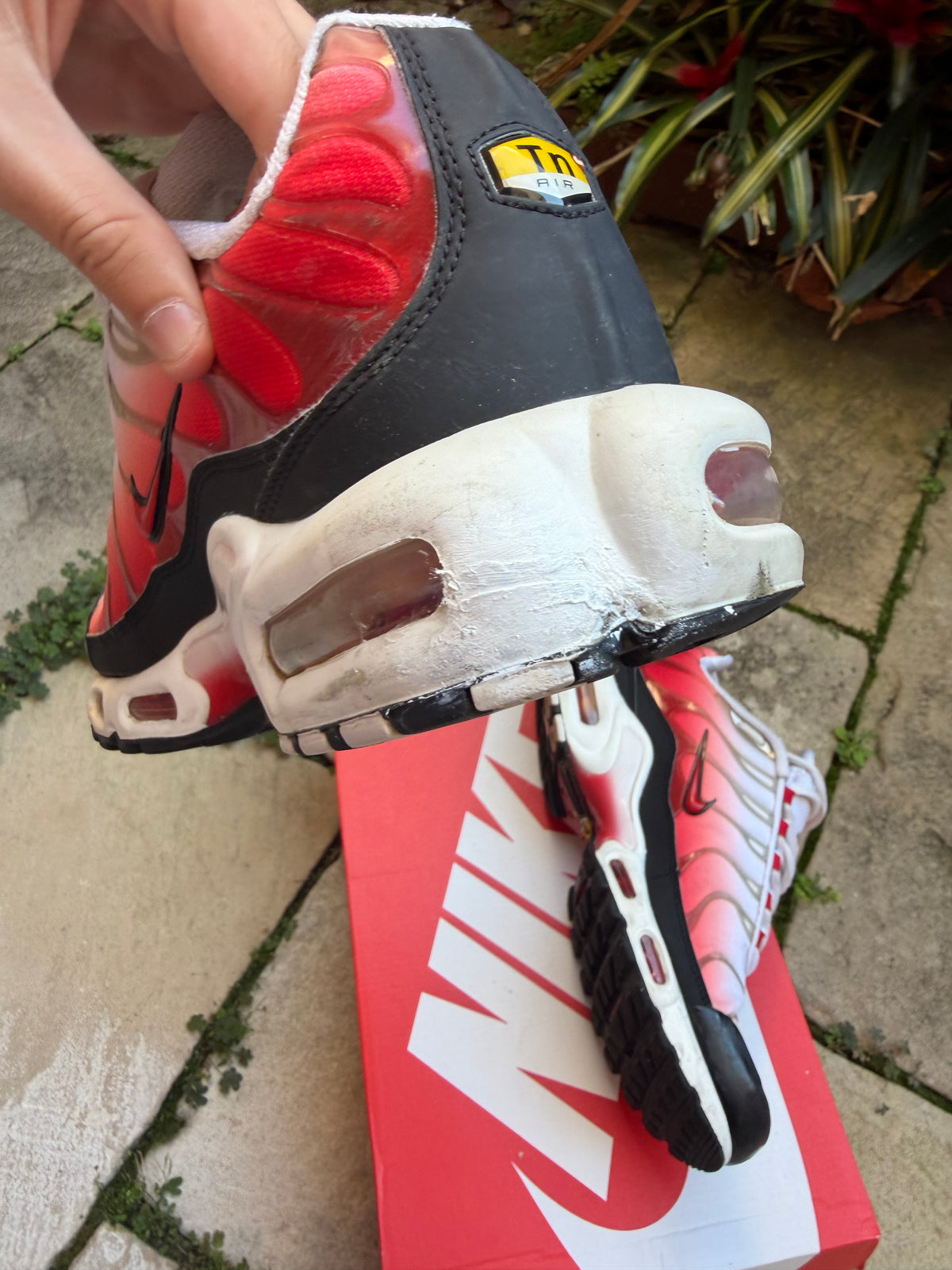 Nike Air Max Plus "White University Red" US9 Men's