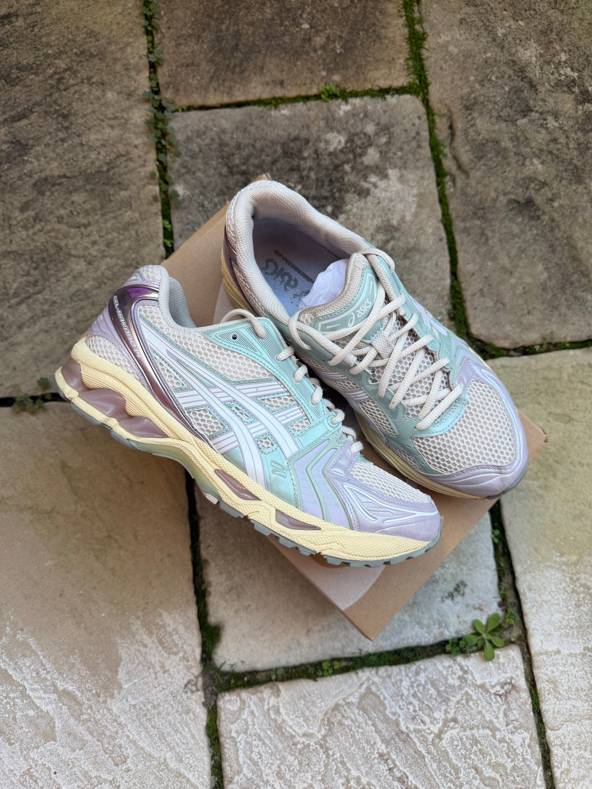 ASICS GEL KAYANO 14 "Cream Dusk Violet" US9 Men's