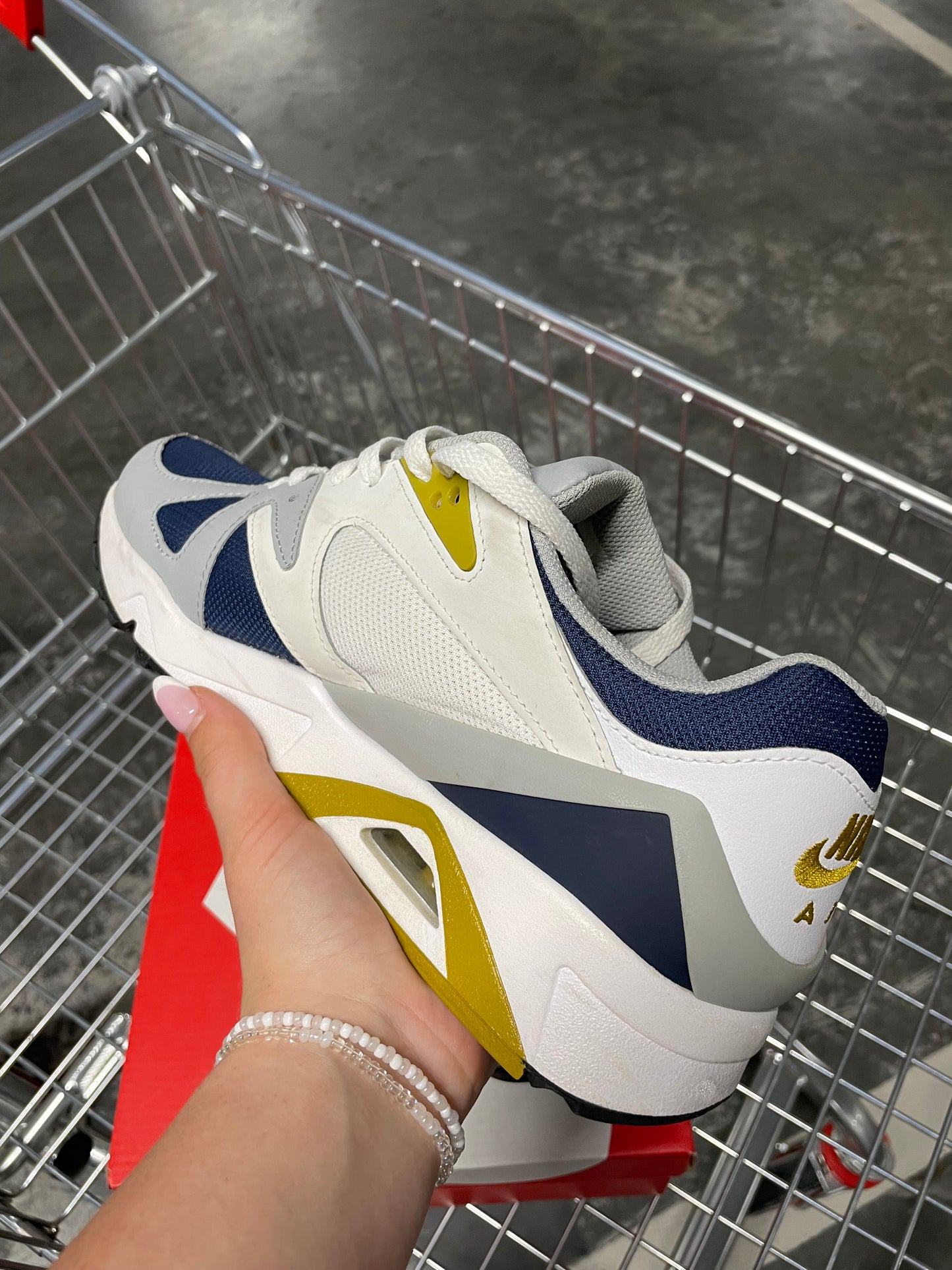 Nike Air Structure Triax 91 White Navy Citron US9 Men’s