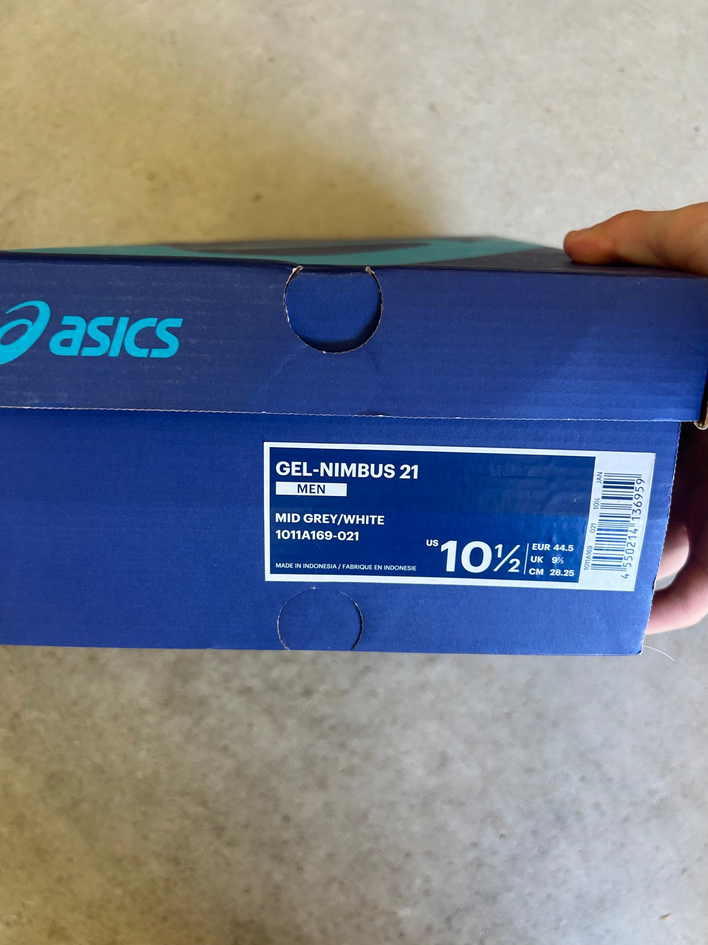 ASICS GEL Nimbus 21 Mid Grey/ White US10.5 Men’s