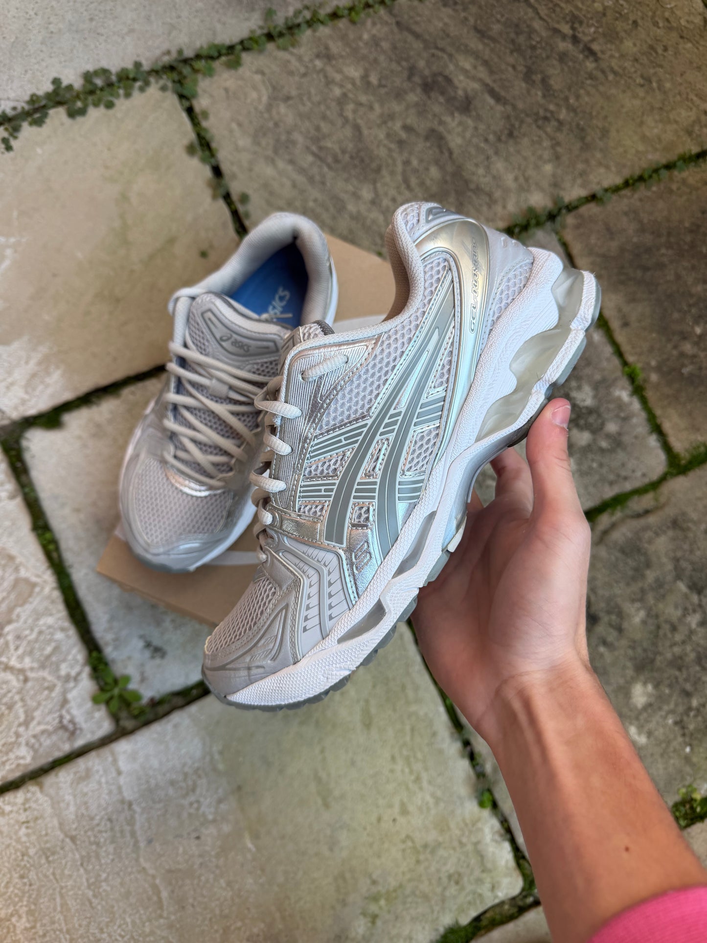 ASICS GEL KAYANO 14 "Birch/ Dark Pewter" US10 Women's/ 9 Men's
