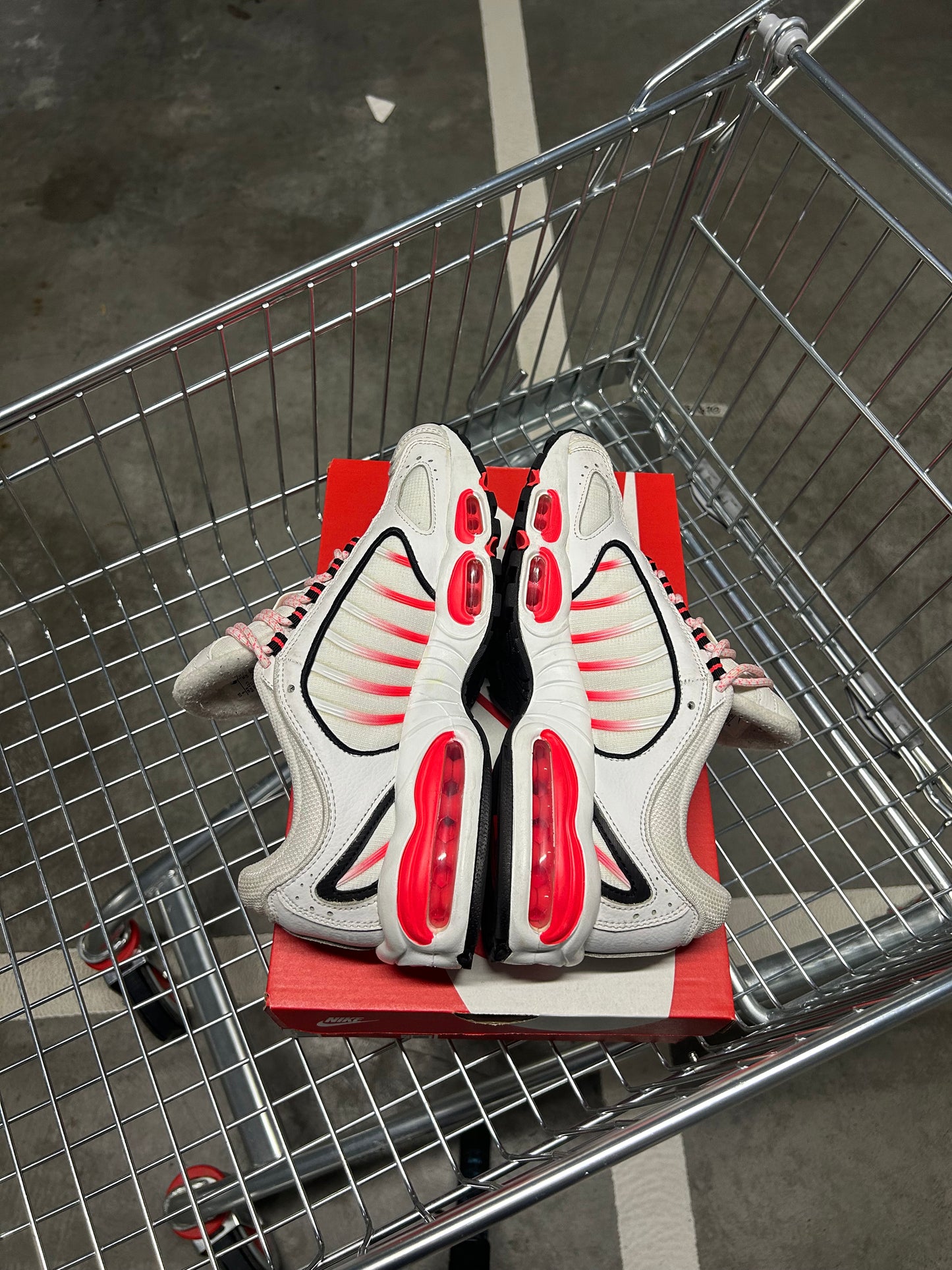 Nike Tailwind 4 White Laser Crimson Men’s US9