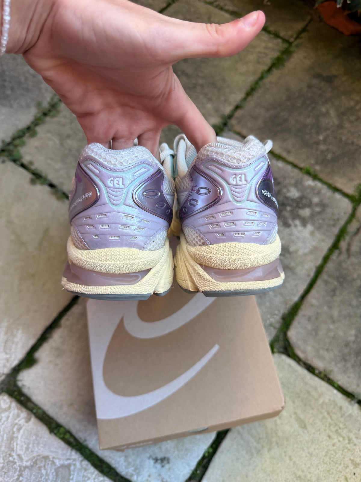 ASICS GEL KAYANO 14 "Cream Dusk Violet" US9 Men's