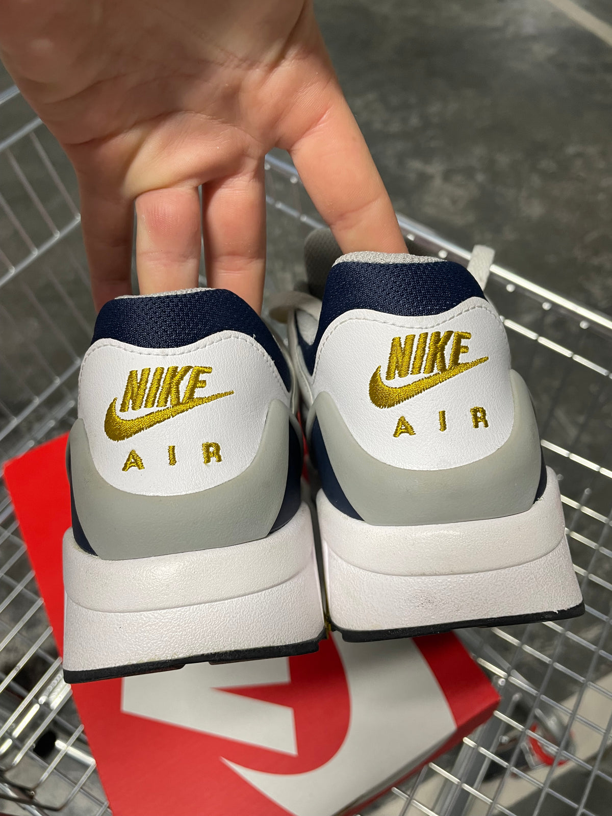 Nike Air Structure Triax 91 White Navy Citron US9 Men’s
