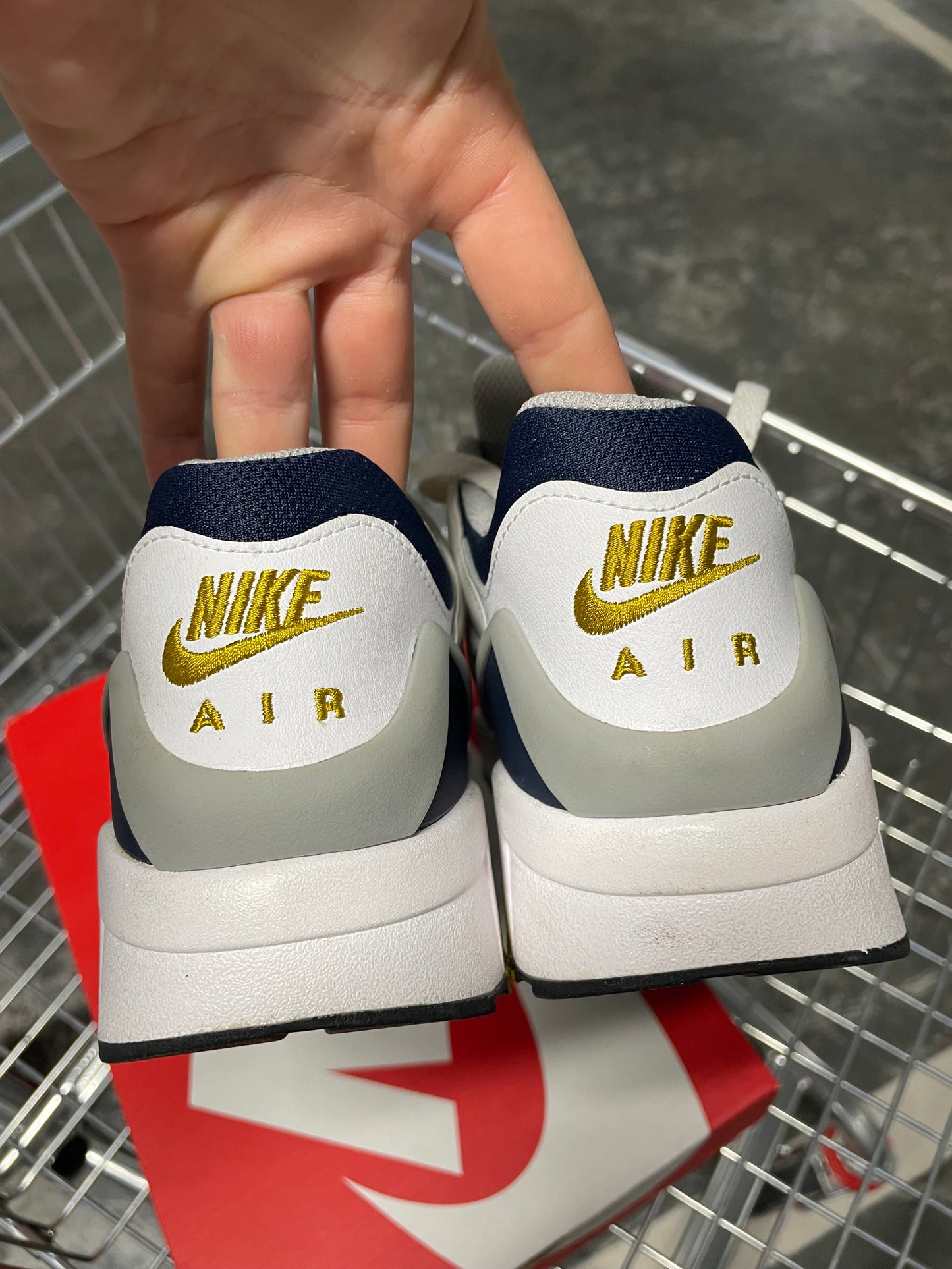 Nike Air Structure Triax 91 White Navy Citron US9 Men’s