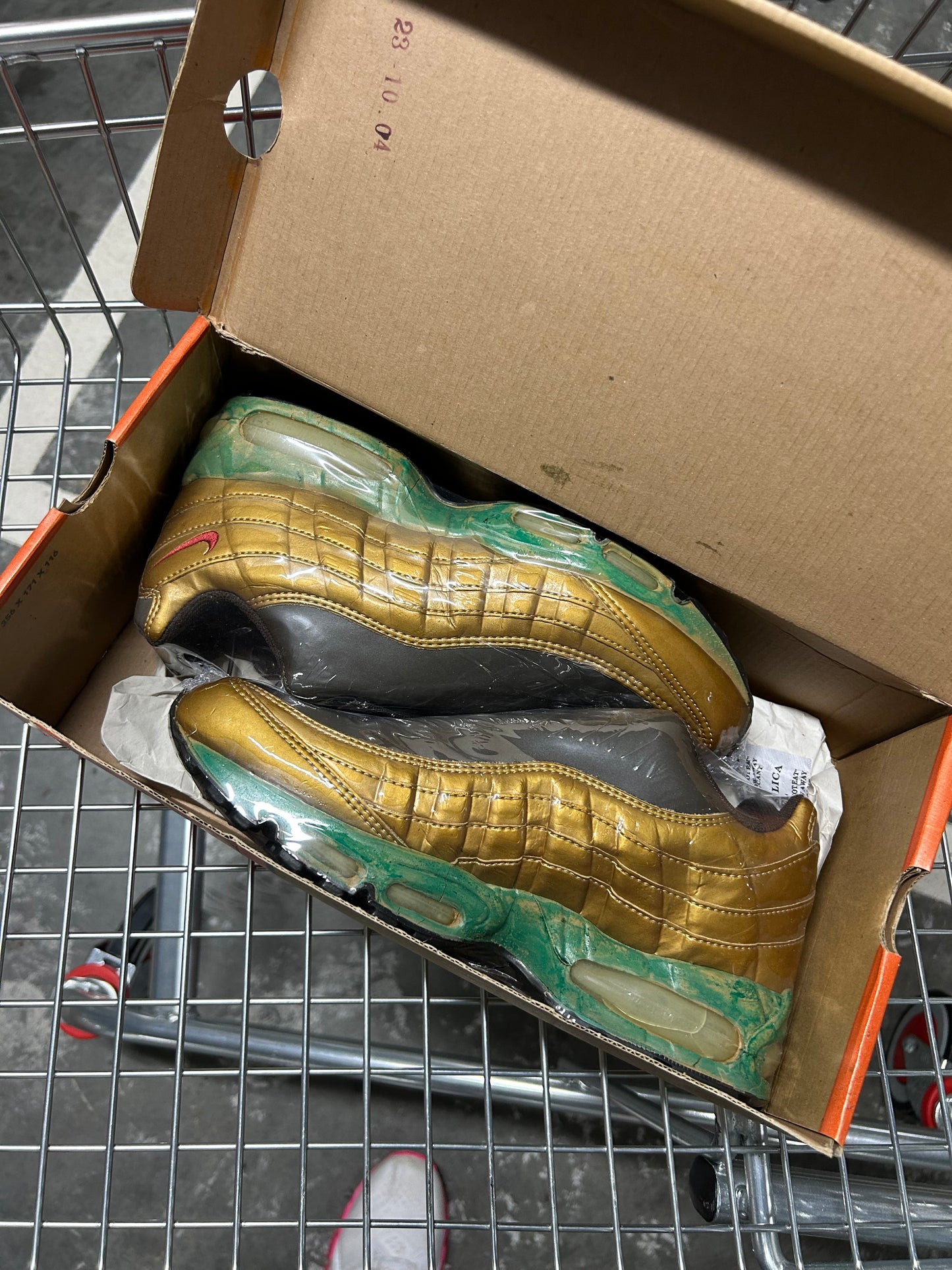 Nike Air Max 95 Zipper Met Gold/Hothouse-Dark Mocha (2001) US9 Men’s