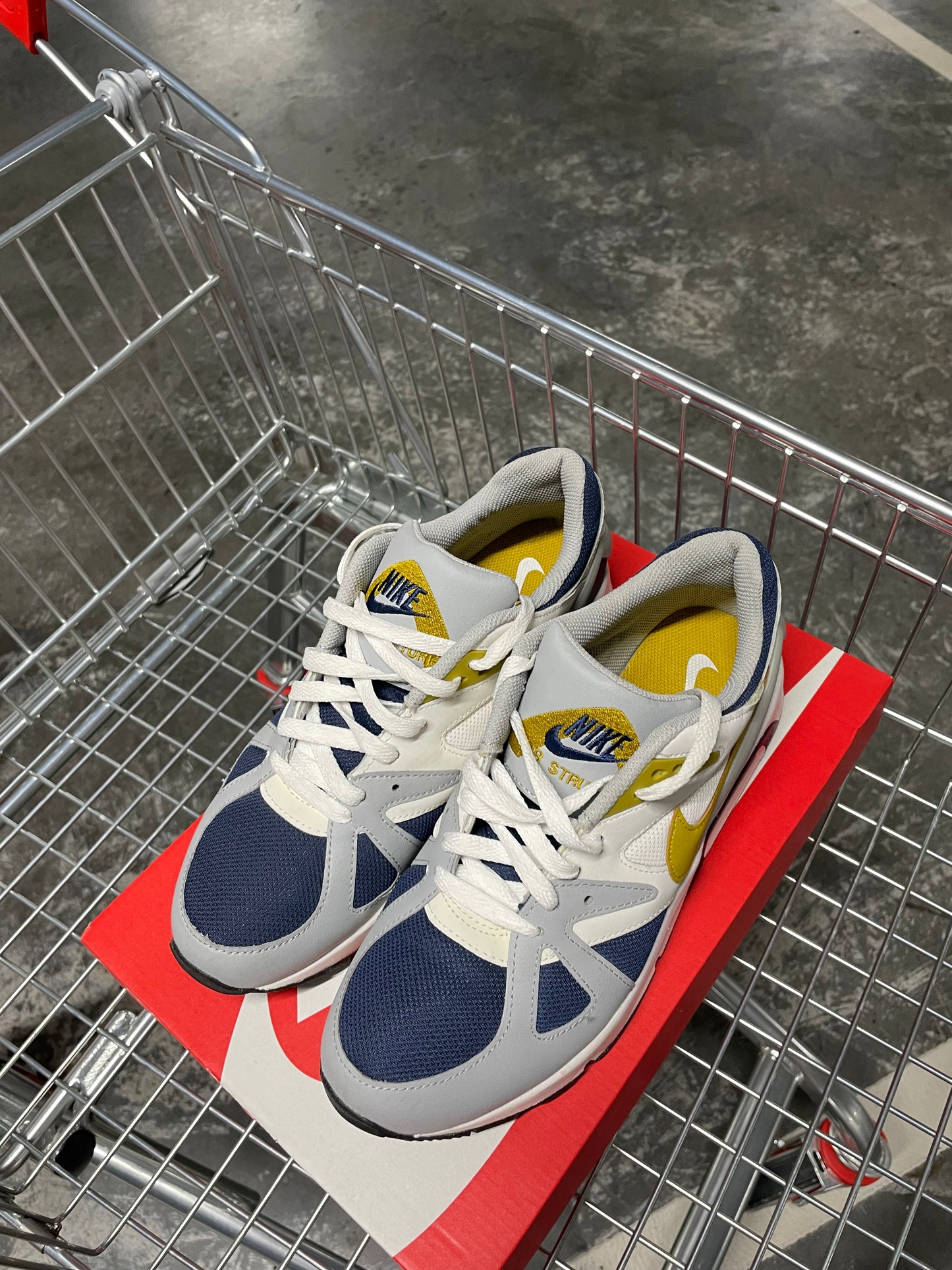 Nike Air Structure Triax 91 White Navy Citron US9 Men’s