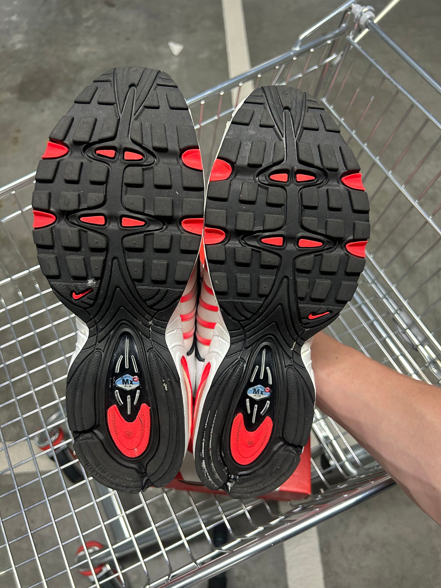 Nike Tailwind 4 White Laser Crimson Men’s US9