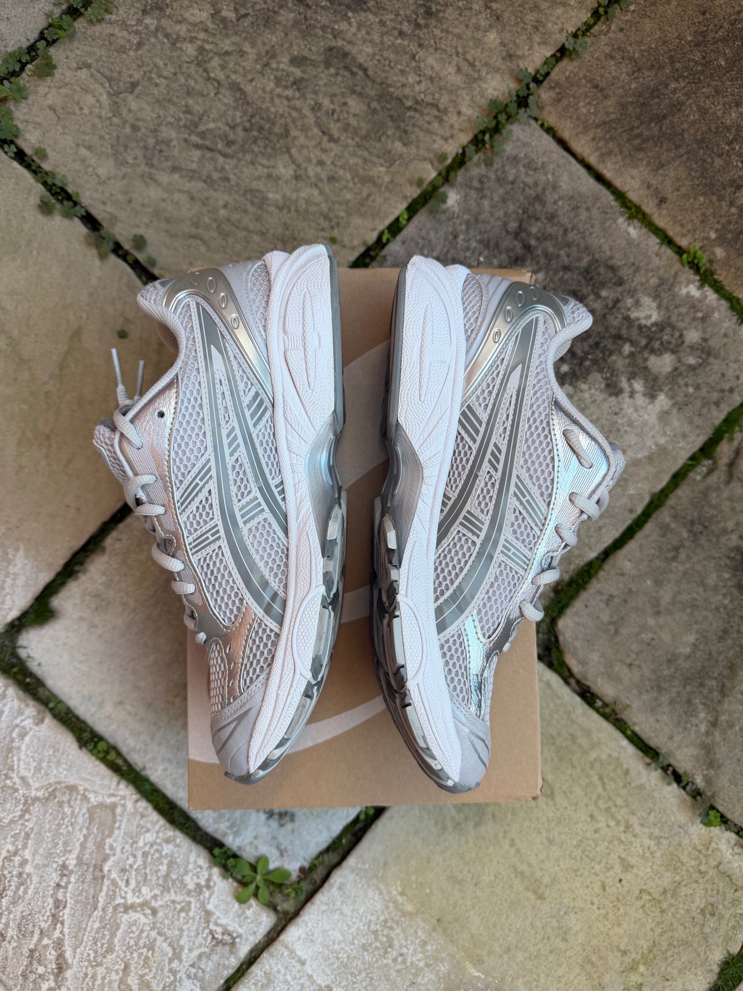 ASICS GEL KAYANO 14 "Birch/ Dark Pewter" US10 Women's/ 9 Men's