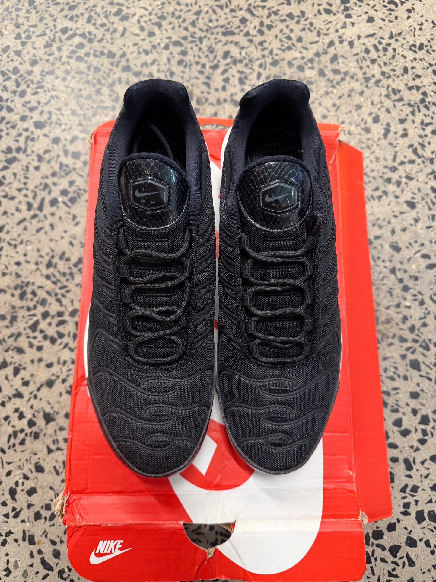 Nike Air Max Plus Snakeskin Black US11 Women’s/ 9.5 Men’s