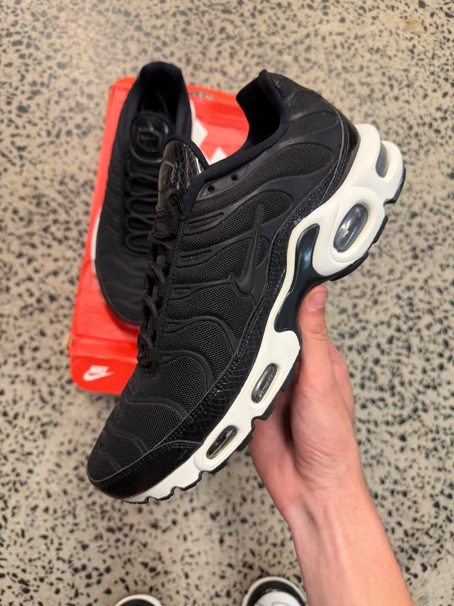 Nike Air Max Plus Snakeskin Black US11 Women’s/ 9.5 Men’s