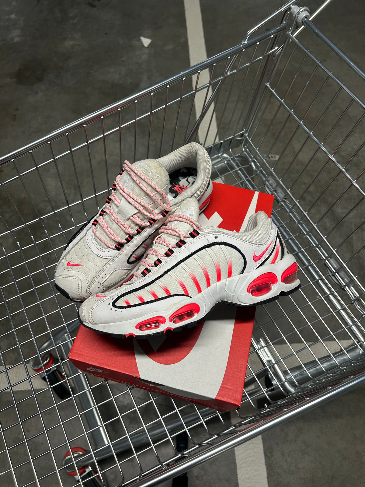 Nike Tailwind 4 White Laser Crimson Men’s US9