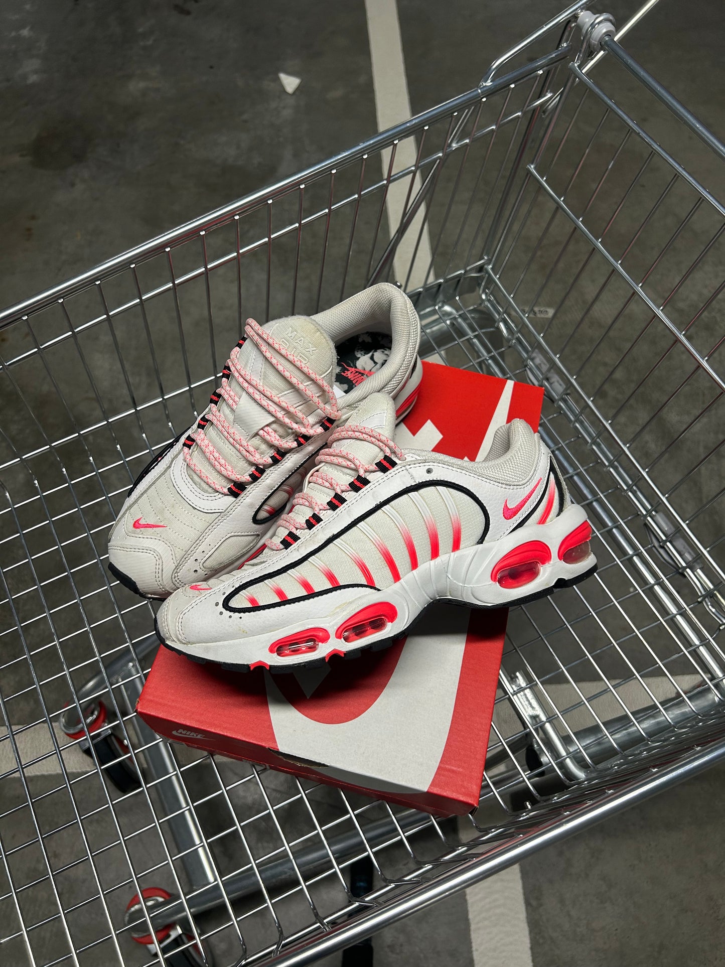 Nike Tailwind 4 White Laser Crimson Men’s US9