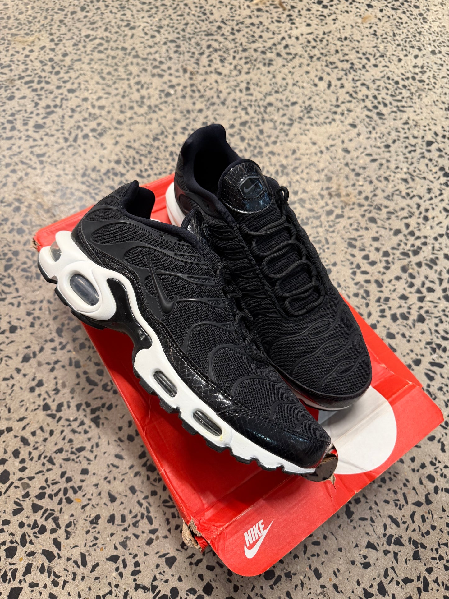 Nike Air Max Plus Snakeskin Black US11 Women’s/ 9.5 Men’s