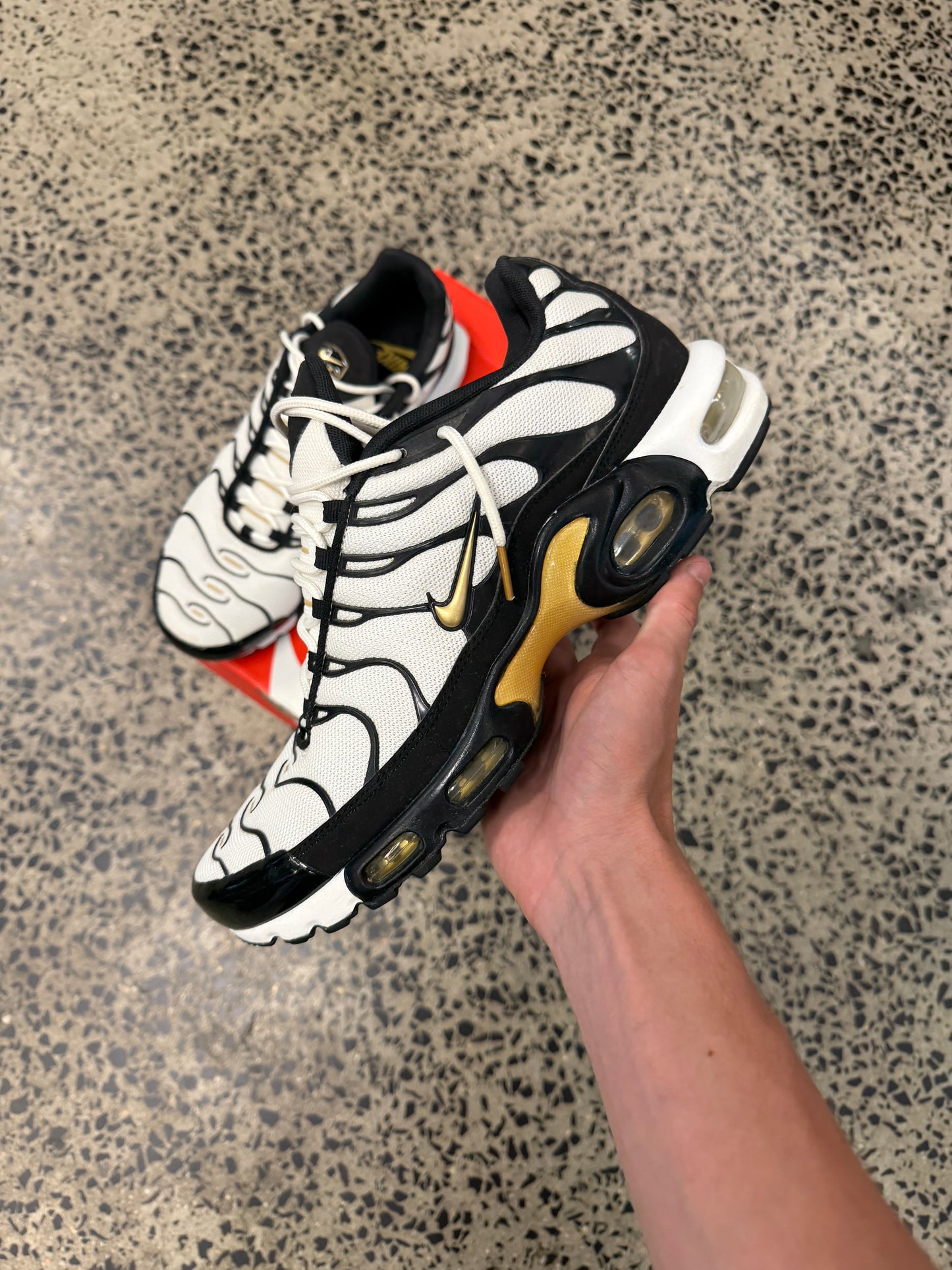 Nike Air Max Plus "White Metallic Gold" US11.5 Men's