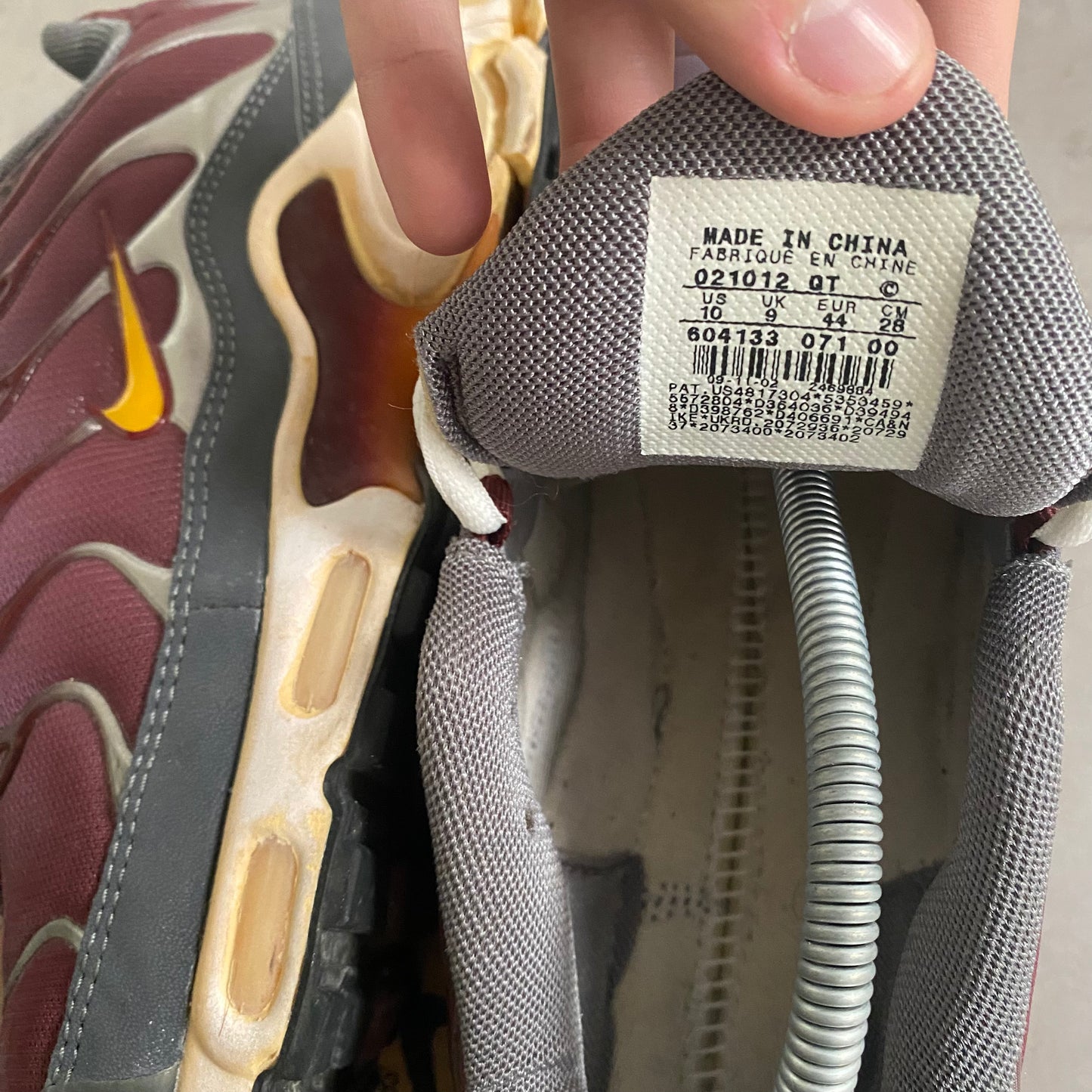 Nike Air Max Plus "Burgundy" (2002) US10 Men's