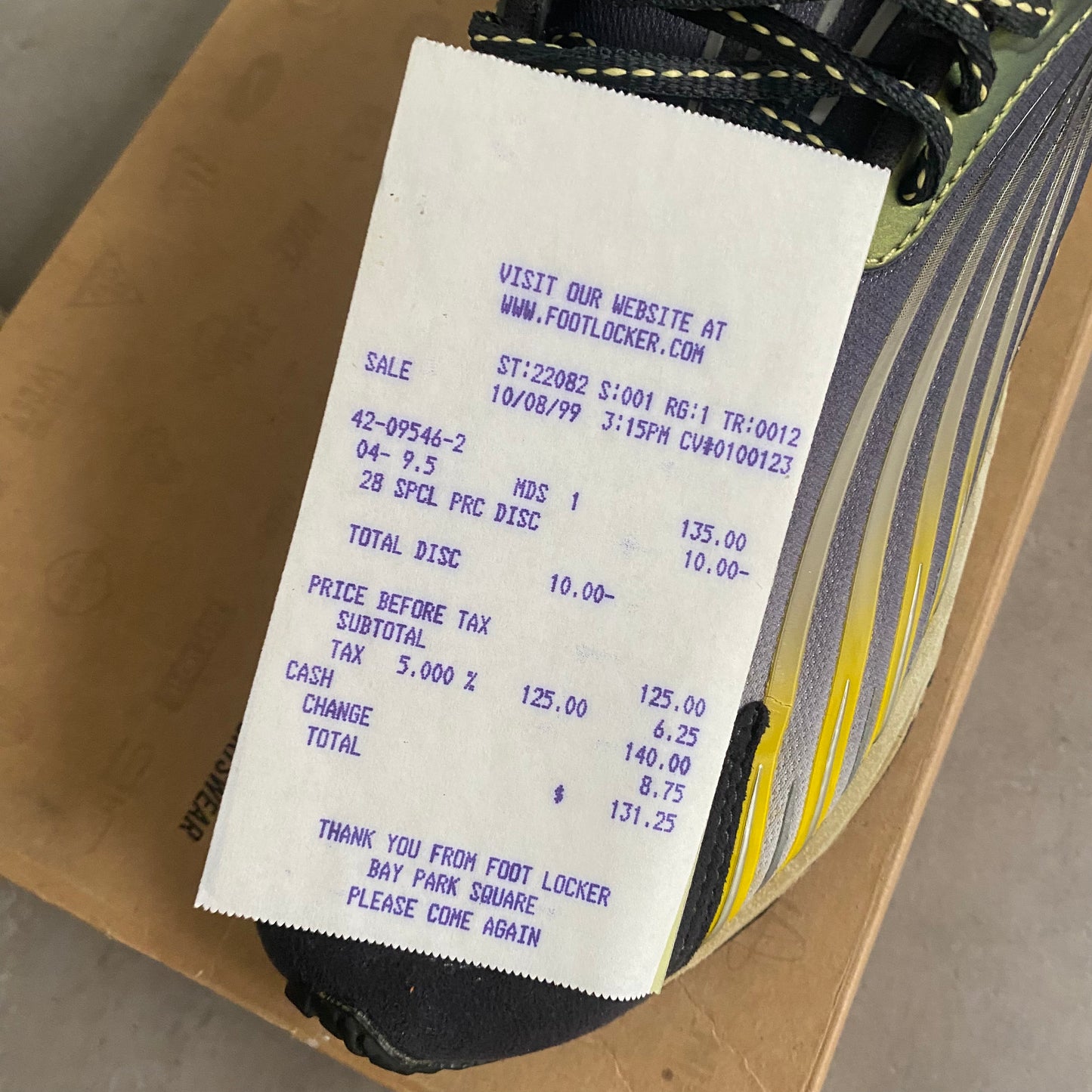 Nike Air Max Plus 2 "DARK CHARCOAL/DANDELION-NEUTRAL GREY" (1999) US9.5 Men's