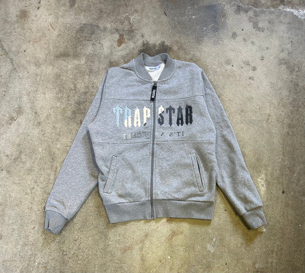 Trapstar Its A Secret Grey Zip Up Crewneck