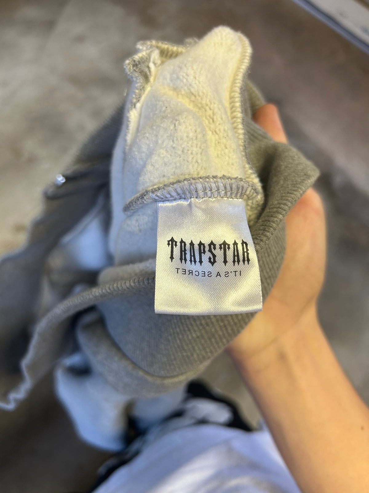 Trapstar Its A Secret Grey Zip Up Crewneck